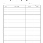 4Th Grade Reading Log Printable Reading Log Printable Reading Log