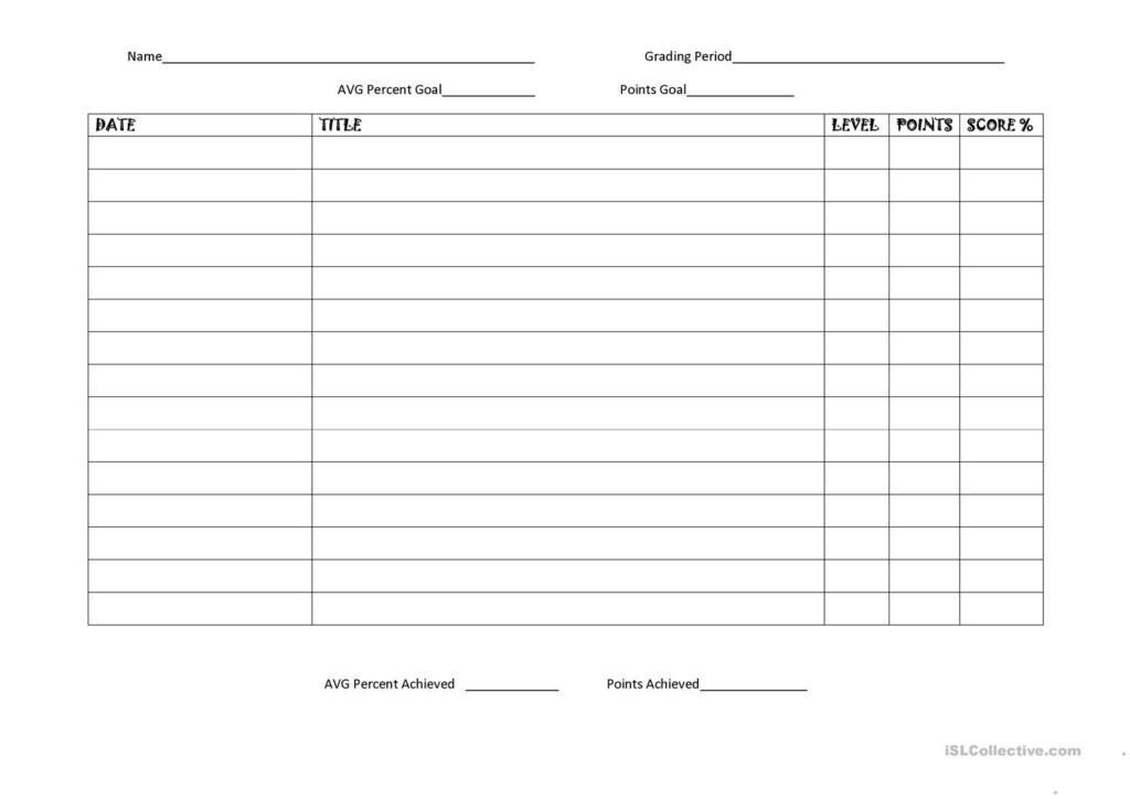 AR Reading Log English ESL Worksheets For Distance Learning And 