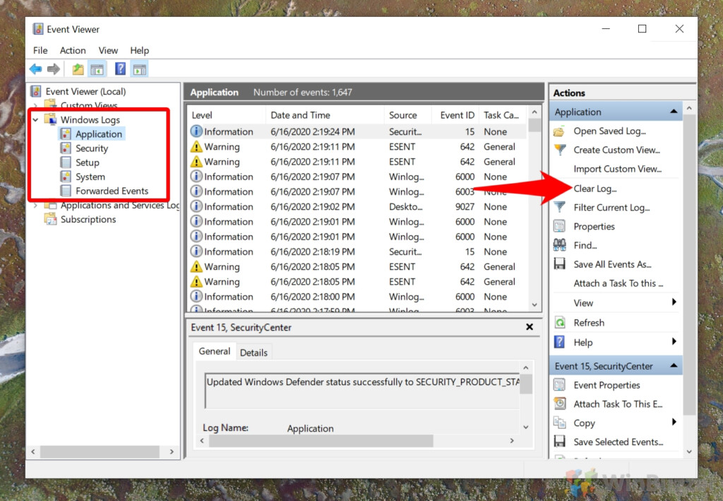 How To Delete Windows Log FIles With An Event Viewer Command