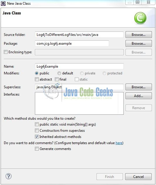 Log4j Writing To Different Log Files Example Examples Java Code Geeks 