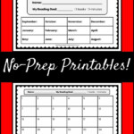Monthly Reading Logs With Covers And Reward Certificates Reading Log