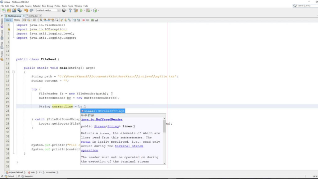 Reading Files In Java Intermediate Java 2 YouTube
