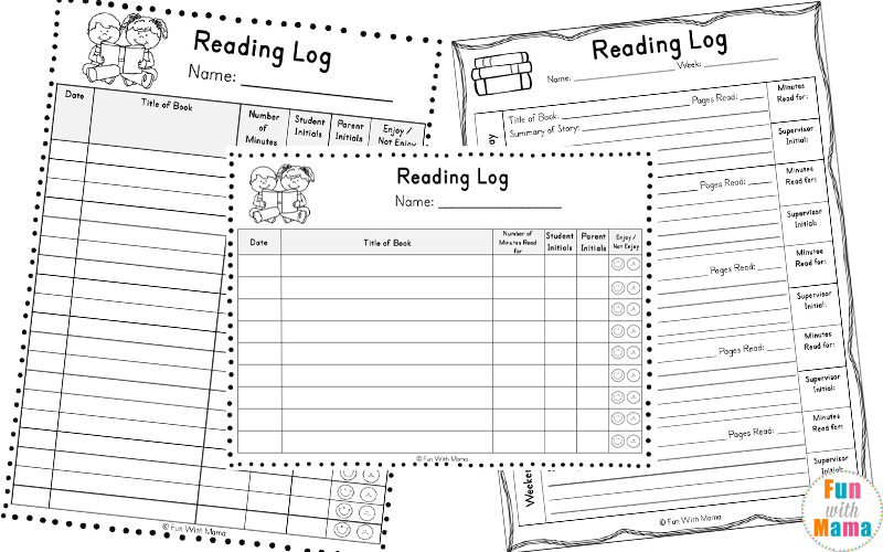 Reading Log PDF And Book Report Templates Fun With Mama