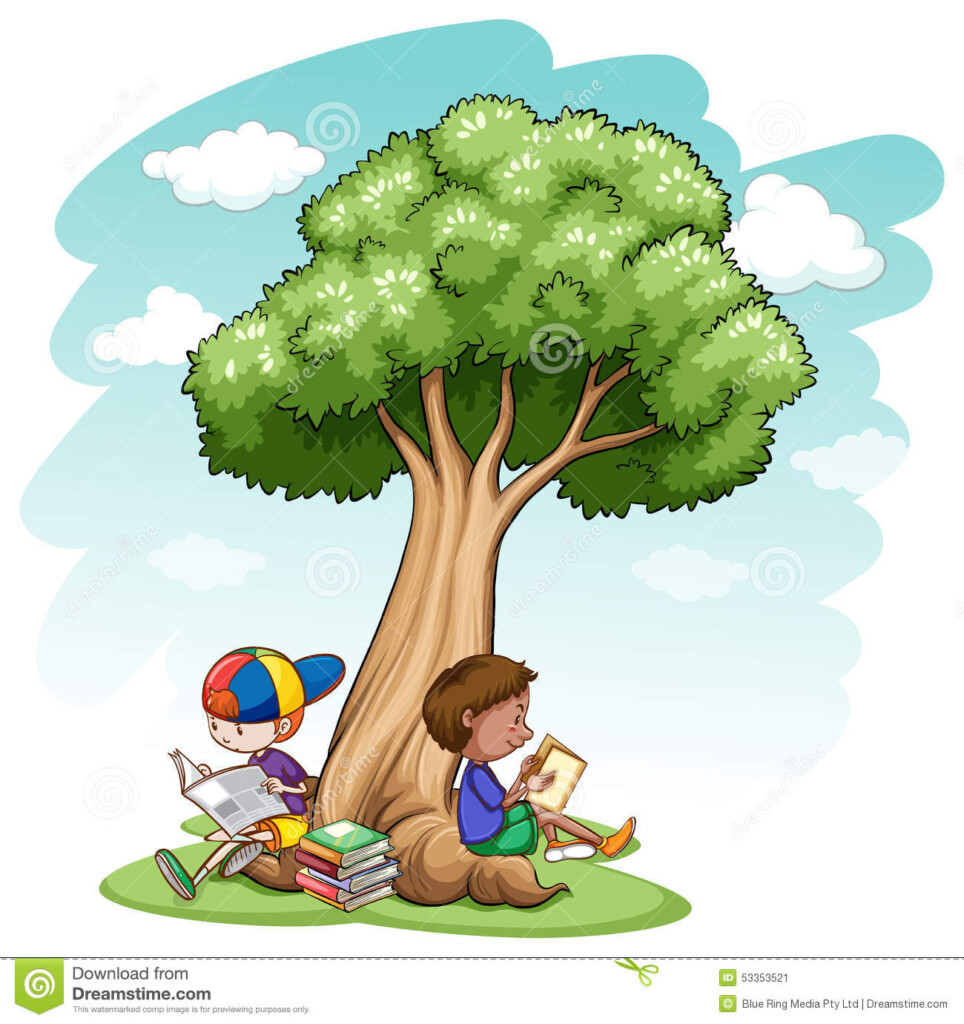 Reading Stock Vector Illustration Of Books Happy Poster 53353521