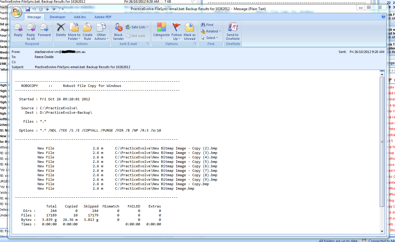Scheduled Robocopy Seems To Work But Log File Not Being Changed Scheduled Robocopy Seems To Work But Log File Not Being Changed