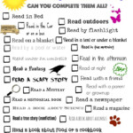 Summer Reading Challenge Checklist FREE Printable Summer Reading