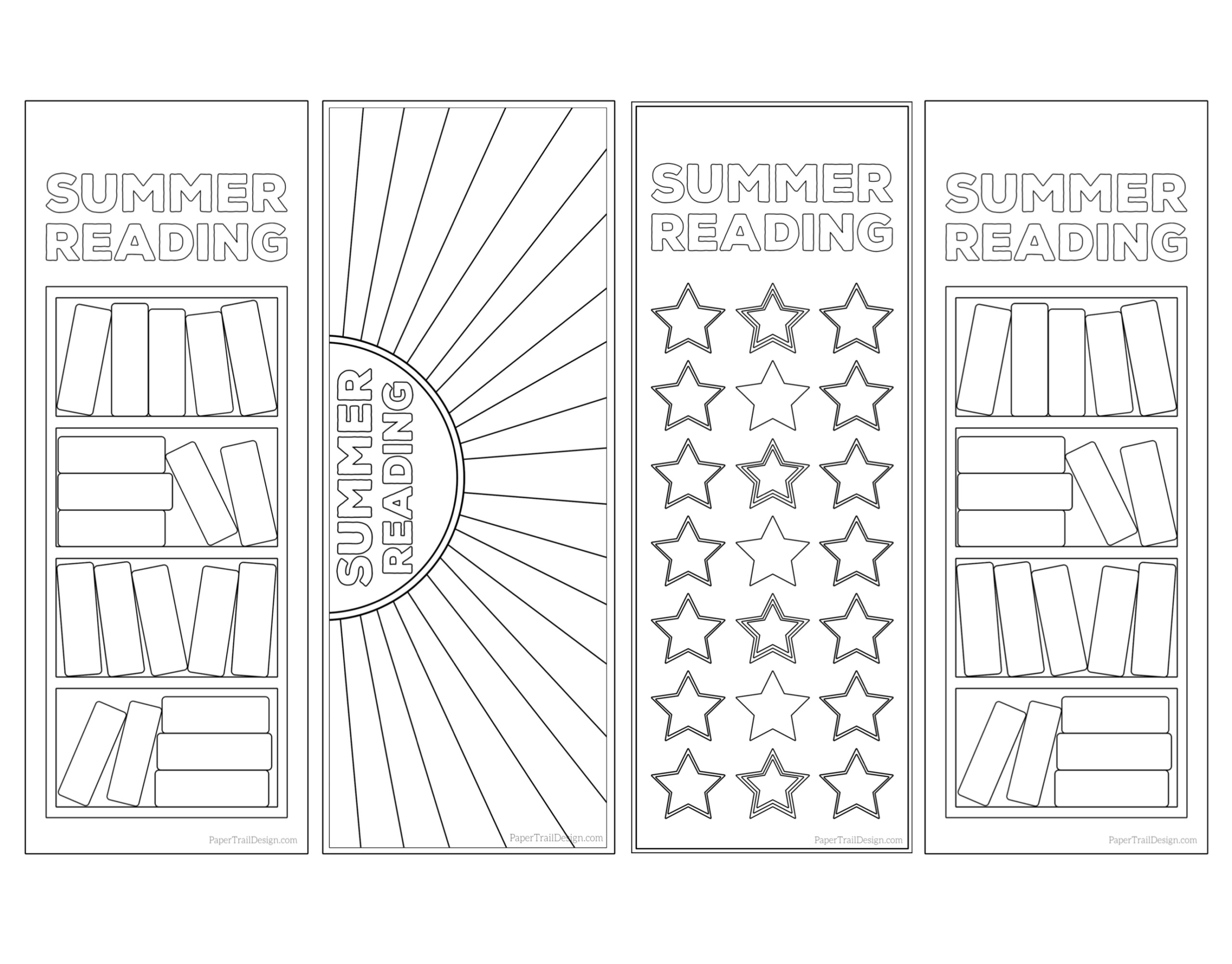 Summer Reading Log Bookmark Printable Tracker Paper Trail Design Summer Reading Log Bookmark Printable Tracker Paper Trail Design