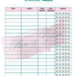 Book List Tracker Reading Log A5 Printable Instant Etsy