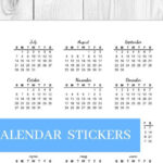 Calendar Stickers 2021 2022 Mini Calendar Erin Condren Etsy