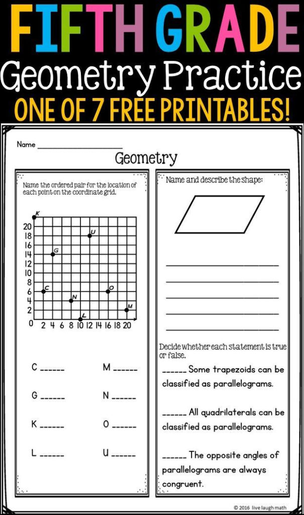 Fifth Grade Math Review 7 FREE Worksheets Fifth Grade Math Daily 