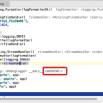Flask log file console level log