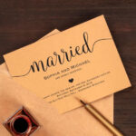 Just Married Wedding Announcement Marriage Announcement Etsy