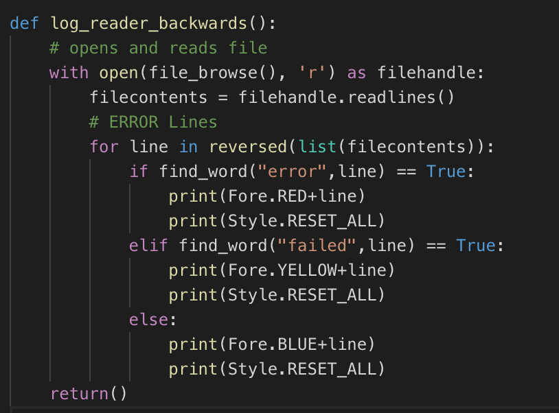 Python Log Reader V1 Python Geek Tech Stuff