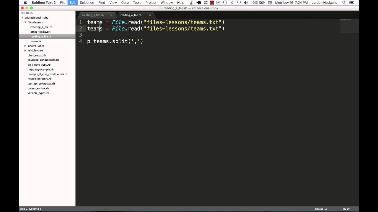 Reading Files Into A Ruby Program YouTube