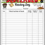 Reading Log September Fall Back In Love With Reading Reading Log