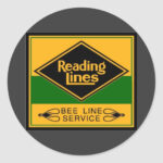 Reading Railroad Bee Line Service Classic Round Sticker Zazzle co uk