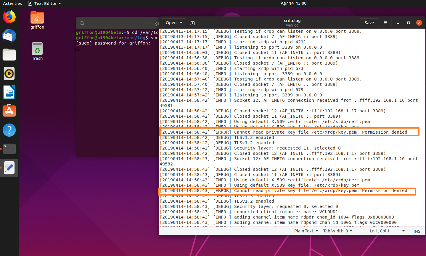 Протокол xrdp. Ubuntu xrdp нет изображения. Протокол xrdp на Linux. Etc как читать. Etc permissions