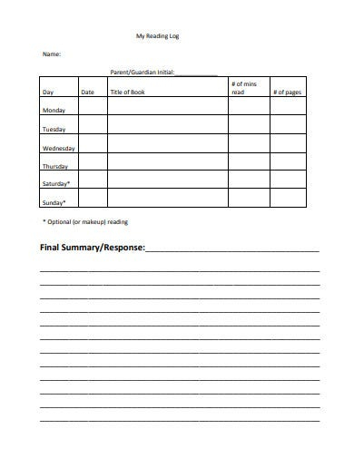 13 Reading Log Sheet Templates In PDF Free Premium Templates 13 Reading Log Sheet Templates In PDF Free Premium Templates