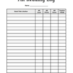 Accelerated Reading Log Daisy Paper