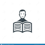 Book Reader Concept Logotype Template Stock Vector Illustration Of