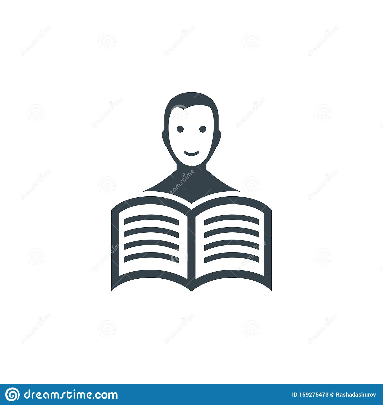 Book Reader Concept Logotype Template Stock Vector Illustration Of Book Reader Concept Logotype Template Stock Vector Illustration Of