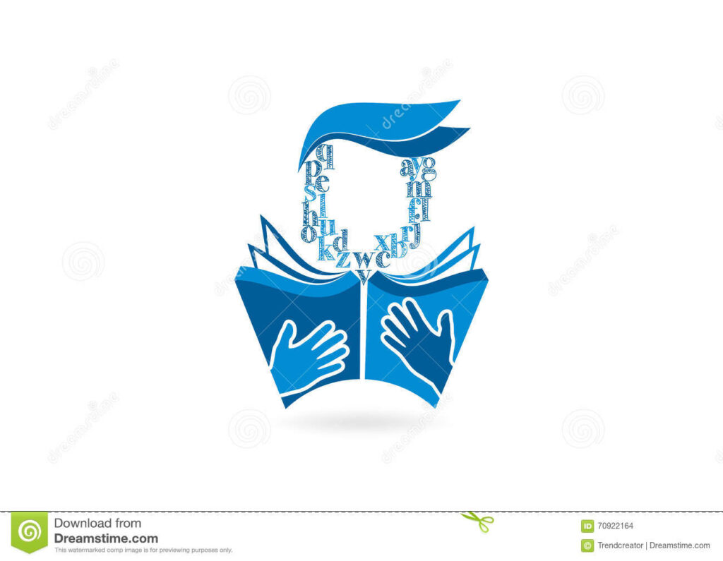 Book Reader Logo Design Stock Vector Illustration Of Design 70922164