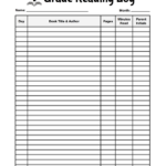 First Grade Reading Log Daisy Paper