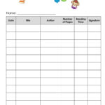Free Printable Reading Log Template Bullet Journal Traditional