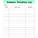 Free Printable Summer Reading Log Summer Reading Log Reading Logs