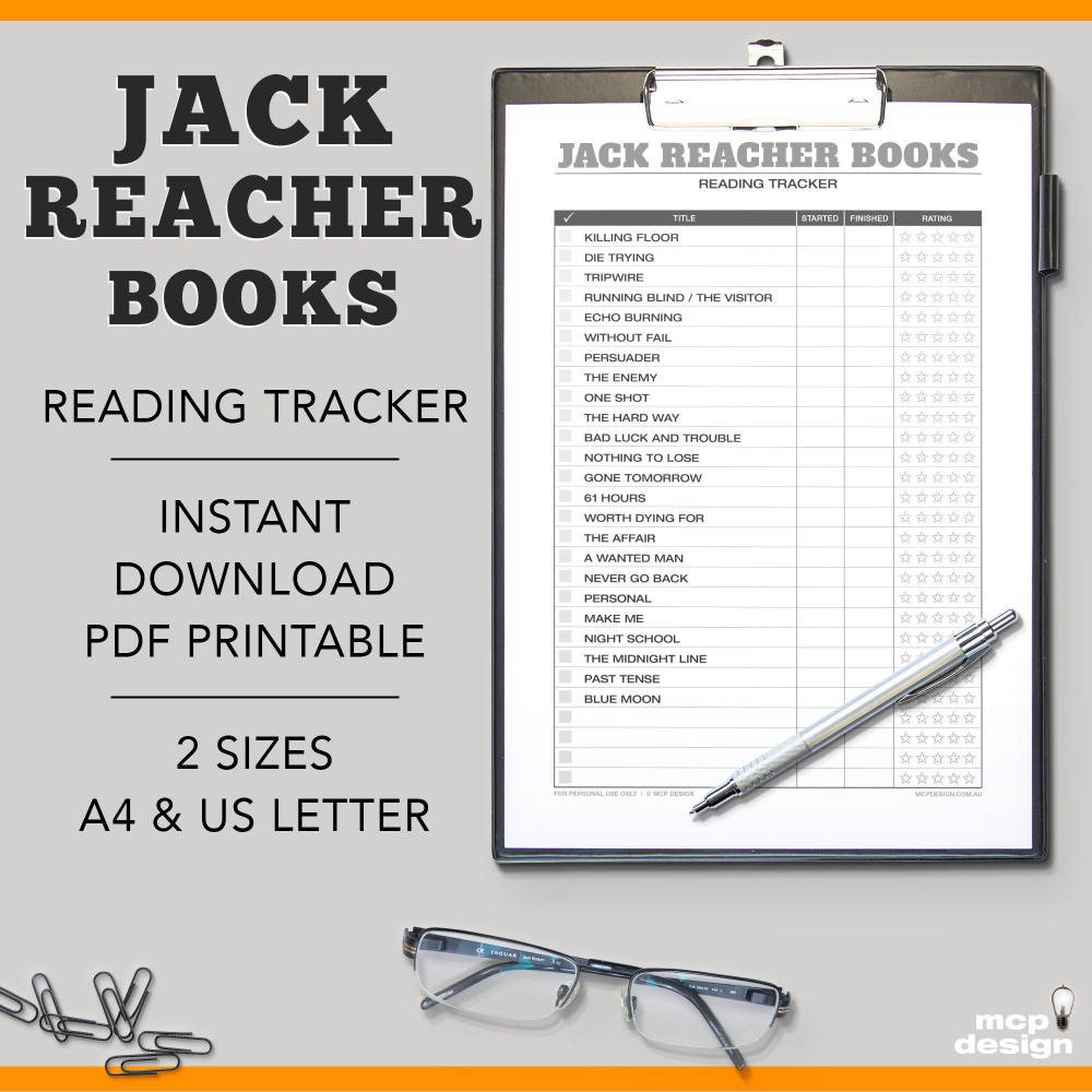 Jack Reacher Books Book Reading Tracker Book Reading Log Etsy In 2021 Jack Reacher Books Book Reading Tracker Book Reading Log Etsy In 2021