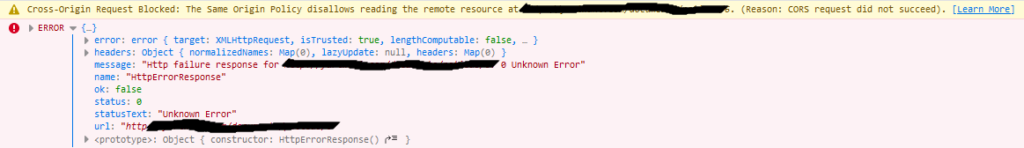 Javascript Angular 8 Fails To Read Response From A Request If There 