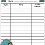Little Learners Five For Friday Link Up Kindergarten Reading Log