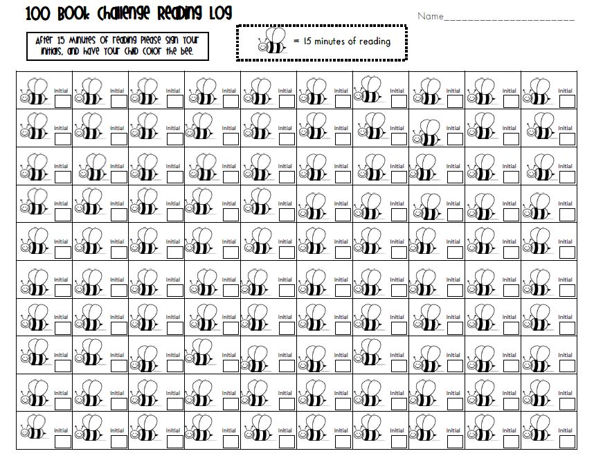 Mrs Black S Bees 100 Book Challenge Reading Log Mrs Black s Bees 100 Book Challenge Reading Log