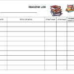 Reading Log Templates 11 Free Printable Word PDF Excel Formats