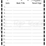 Reading Log With Parent Signature Google Search With Images