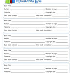 47 Printable Reading Log Templates For Kids Middle School Adults