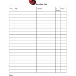 47 Printable Reading Log Templates For Kids Middle School Adults