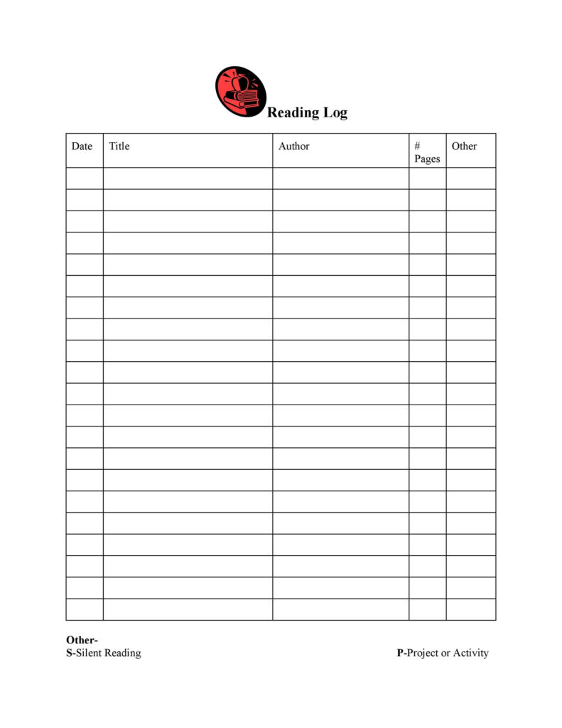 47 Printable Reading Log Templates For Kids Middle School Adults