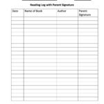 47 Printable Reading Log Templates For Kids Middle School Adults