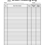 5th Grade Reading Log Daisy Paper