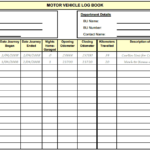 8 Free Vehicle Log Book Templates Free Sample Templates