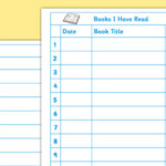 Books I Have Read Record Books I Have Read Book Record