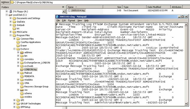 Exchange 2003 Message Tracking And Logging Monitoring Operations 