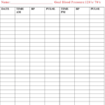 Free Daily Blood Pressure Log PDF 50KB 2 Page s