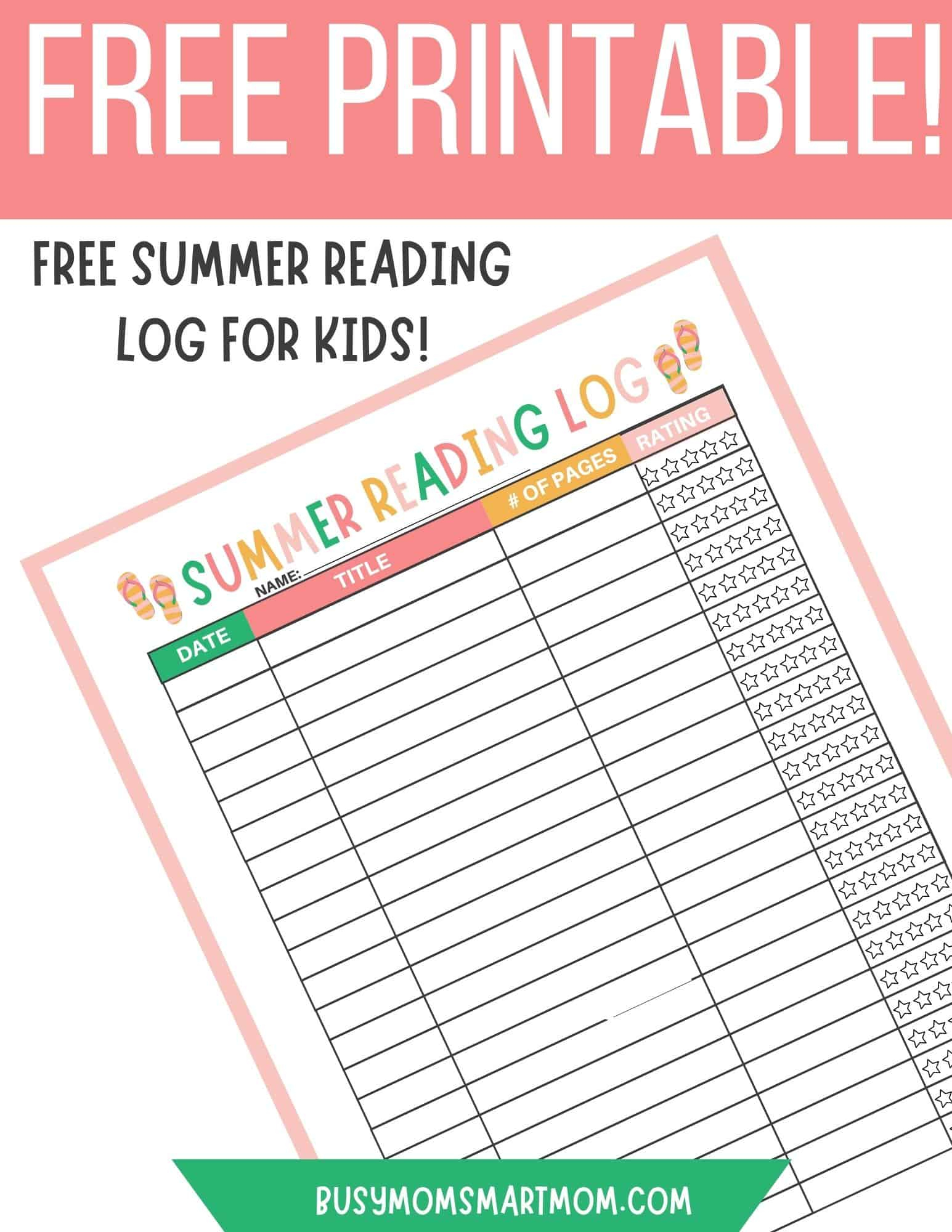 Free Printable Summer Reading Log 2022 Get Kids To Love Reading Free Printable Summer Reading Log 2022 Get Kids To Love Reading
