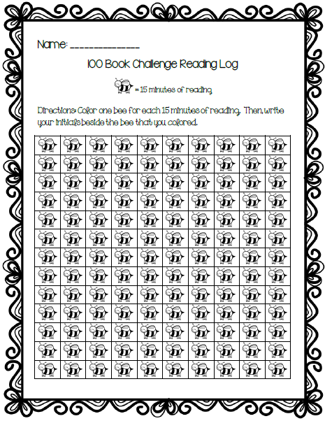 Mrs Black S Bees 100 Book Challenge Reading Log Mrs Black s Bees 100 Book Challenge Reading Log