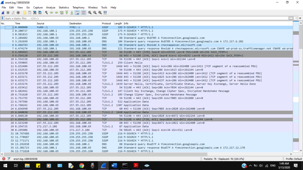 Packet Analysis How Do I Interpret This Wireshark Log File Network 