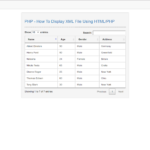 PHP How To Display XML File Using HTML PHP Free Source Code