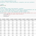 Python Pandas Read Excel Worksheet Code Snippet Example