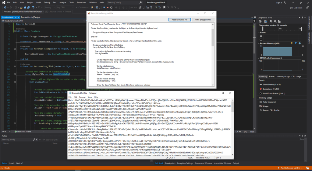 Read An Encrypted File In Visual Basic